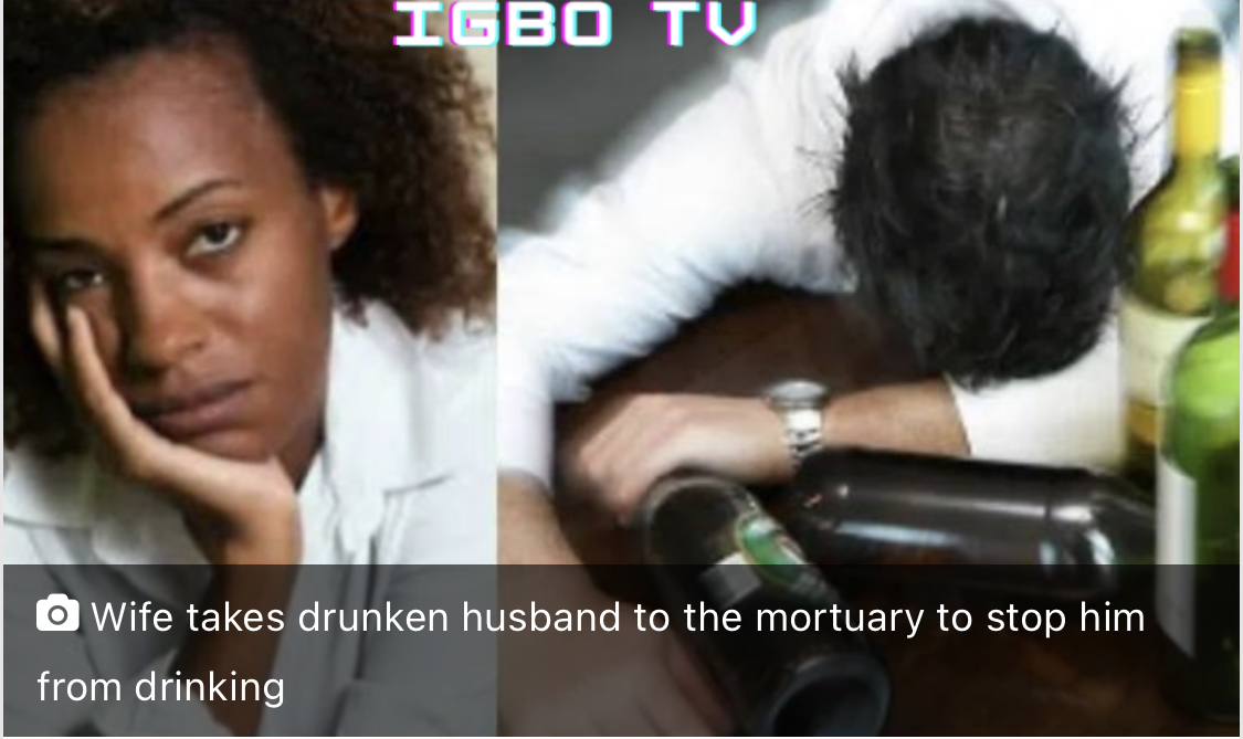Wife takes drunken husband to the mortuary to stop him from drinking