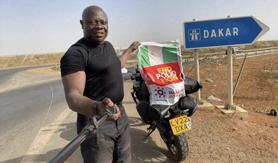 I cheated death 4 times during my 41-days travel – London-2-Lagos biker