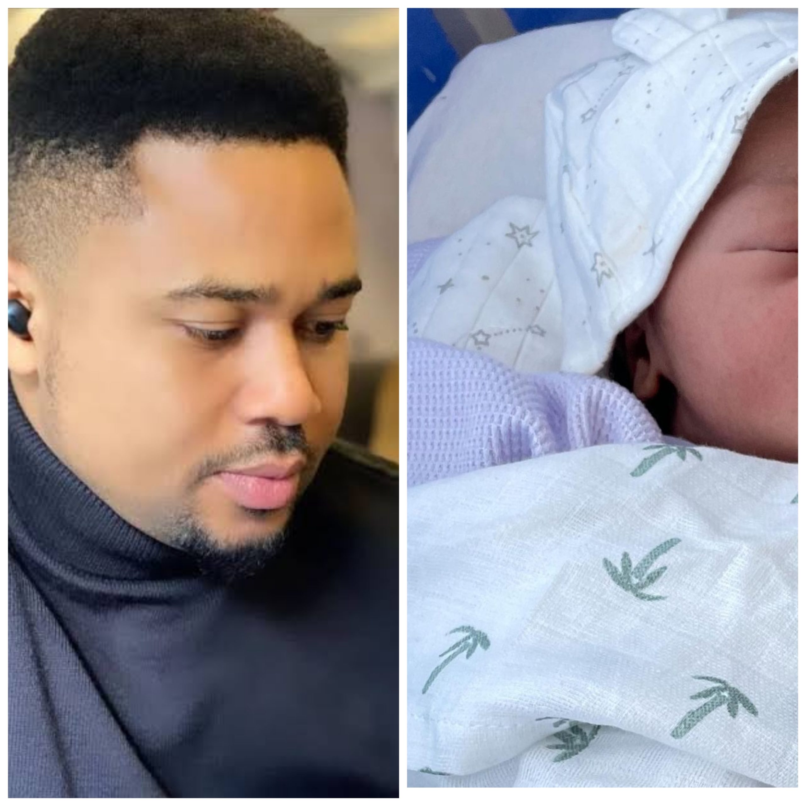 Actor, Mike Godson welcomes baby boy with fiancée